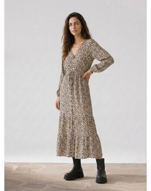 Good Today Mehrfarbiges Maxikleid mit Gänseblümchenmuster