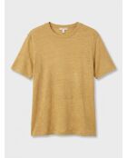 Camiseta Ariba 100% lino y lino en beige