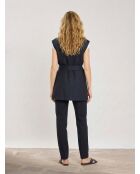 Gilet blazer sans manches bleu foncé