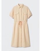 Robe chemise en Lin & Coton Varia rose