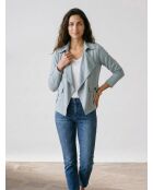 Giacca corta grigio bluastro con tasca