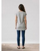 T-Shirt imprimé gris/bleu
