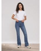 Mittelblaue Charm-Flare-Jeans mit hoher Taille