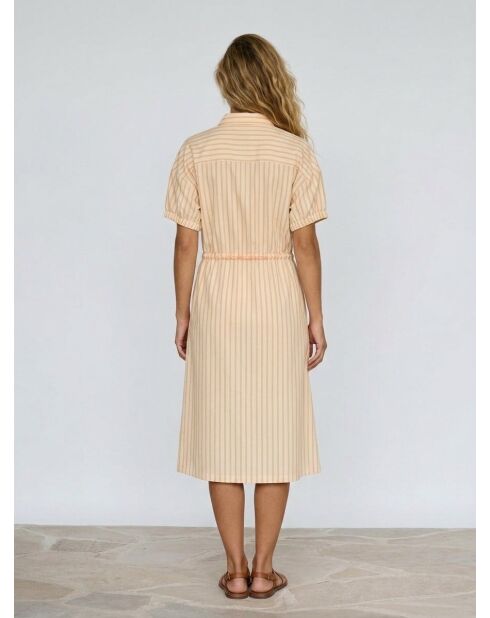 Robe chemise en Lin & Coton Varia rose