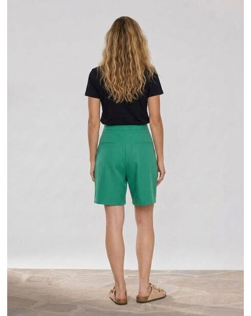 Grüne plissierte Shorts Sylia