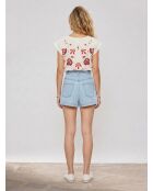 Blaue bestickte Shorts von Amerinjean
