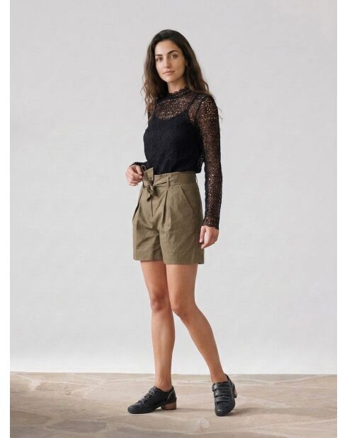 Army-Hose aus einer Mischung aus Baumwolle und Leinen aus Edelstahl