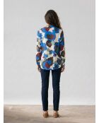 Blouse Letta imprimée bleue