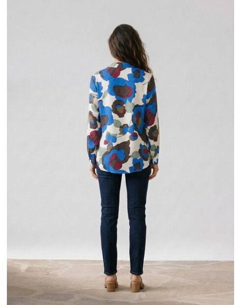 Blusa estampada azul Letta