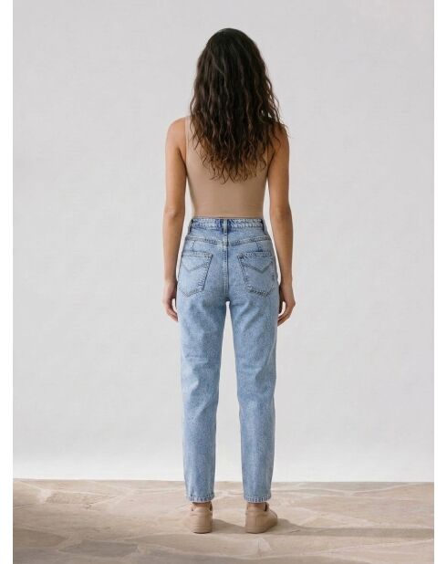 Blaue gerade Jeans