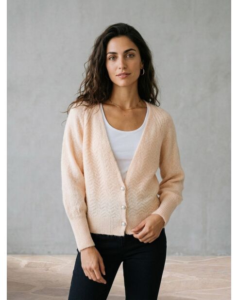 Cárdigan Store rosa pálido