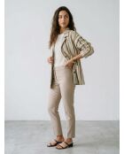 Volta Jacke gestreift roh weiß/braun