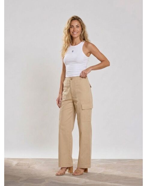 Beigefarbene Cargohose Pina