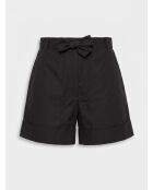 Schwarze Popelinshorts Mano