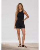 Schwarze Soeli Jeansshorts