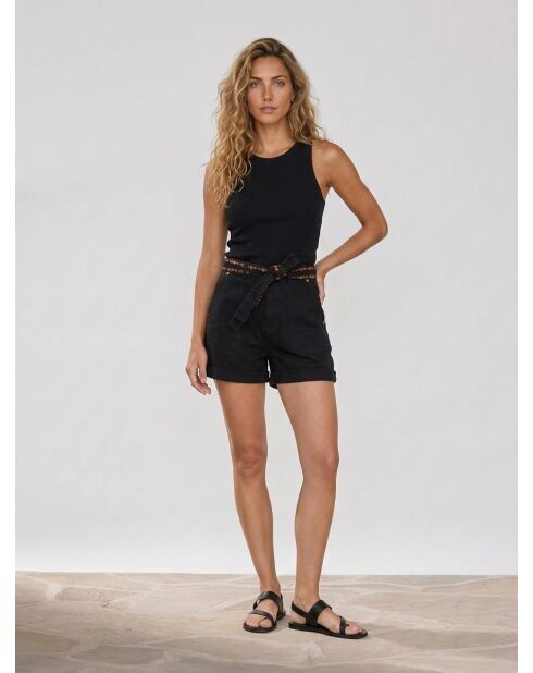 Pantalones cortos vaqueros Soeli negros