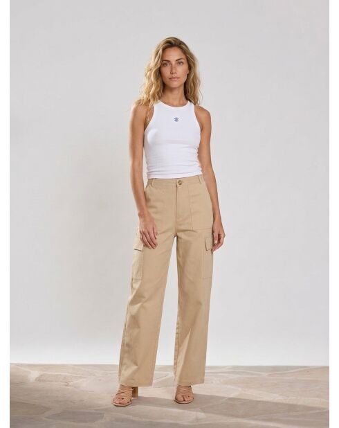 Beigefarbene Cargohose Pina
