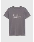 Ana T-Shirt aus 100% Bio-Baumwolle dunkelgrau