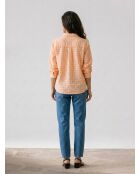 Blusa a quadretti color pesca