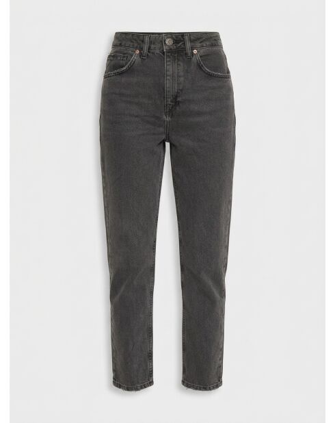 Schwarze Jeans für Mama aus gewaschenem Baumwollsegeltuch