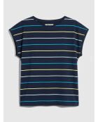 T-Shirt en Coton Fidela à rayures  bleu marine