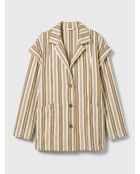 Volta Jacke gestreift roh weiß/braun