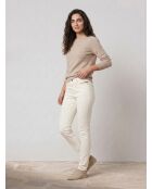 Weiße Slim-Jeans aus Baumwollleinen