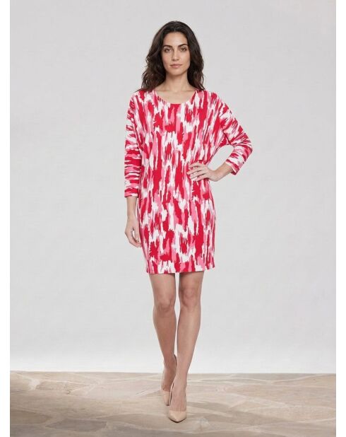 Vestido de playa de camuflaje rosa/rojo/blanco