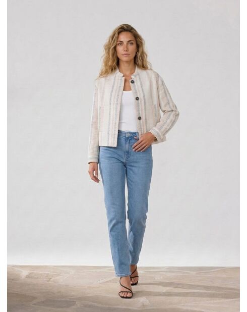 Nina Jacke mit elfenbeinfarbenen Streifen