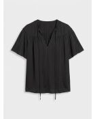 Schwarze Spitzenbluse