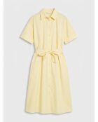 Gelbes Popeline-Kleid aus Mikro-Biobaumwolle
