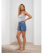 Short en jean Frange Mode bleu