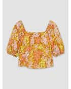 Mehrfarbiges Beach Daze Crop-Top