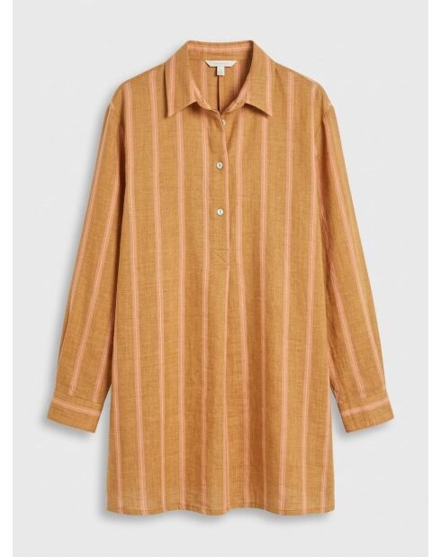 Camisa Cara Peach en mezcla de lino