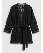Veste en broderie anglaise noire