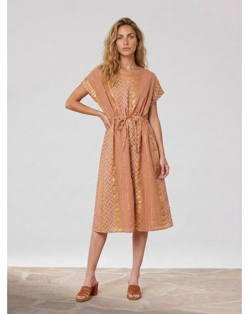 Vestido Hayley con estampado de terracota