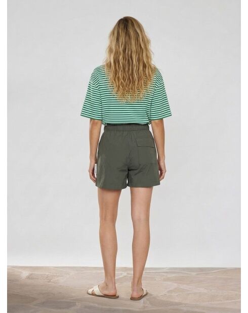 Khakifarbene elastische Shorts Explorer