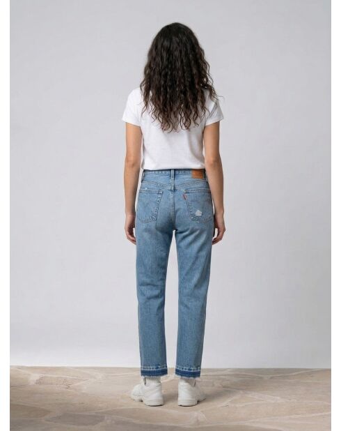 Jean 501 Crop coupe droite bleu