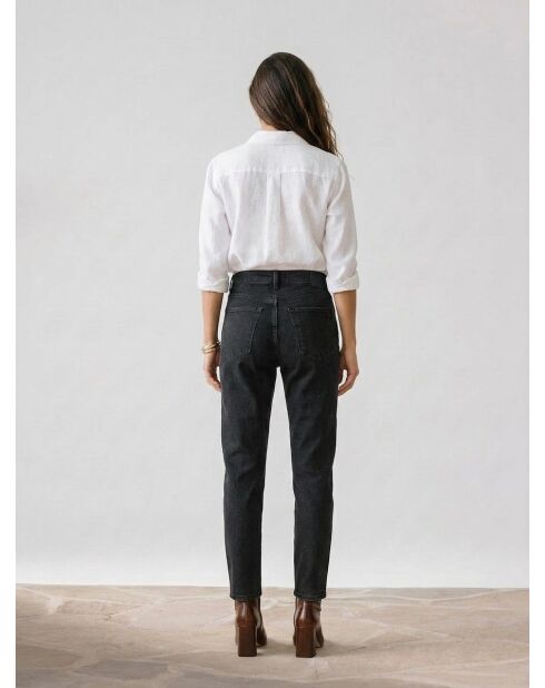Jean court authentique en coton biologique Slim gris moyen