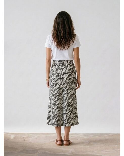 Librisa midirok met zwart/witte zebraprint