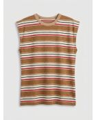 T-Shirt en Lin & Coton Fanny camel