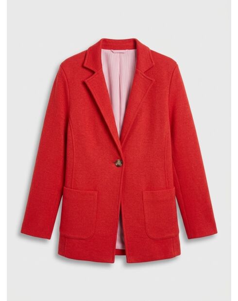 Chaqueta blazer roja en mezcla de lana para velero