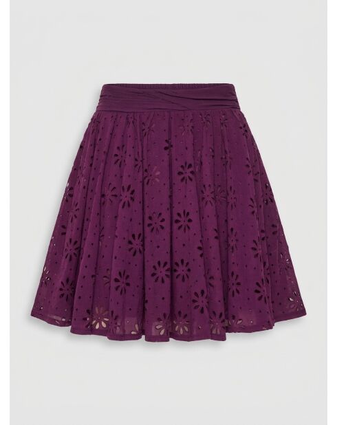 Jupe Epaline ajourée violette