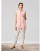 Blusa rosa con volantes