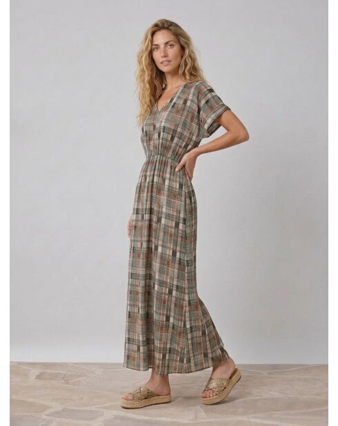 Bedrucktes Kleid Milly in Khaki