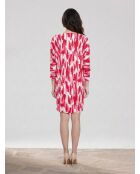 Roze/rood/witte strandjurk met camouflage