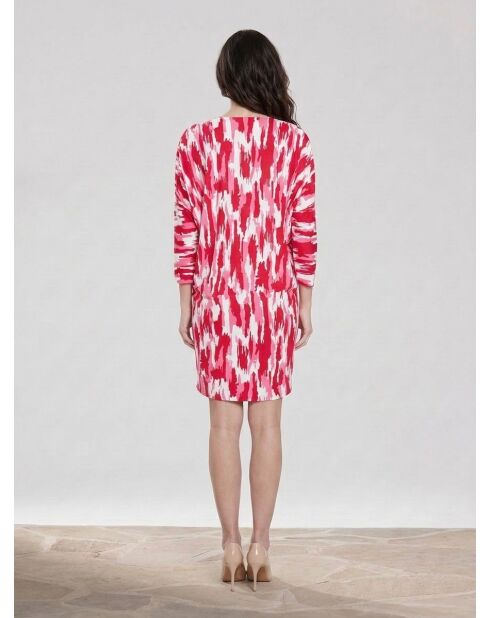 Vestido de playa de camuflaje rosa/rojo/blanco