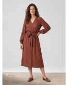 Braunes bedrucktes Kleid Yazzi