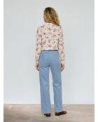 Weiß/rosafarbenes Vintage-Cosie-Hemd
