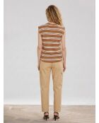 T-Shirt en Lin & Coton Fanny camel